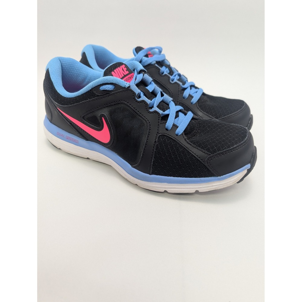 Nike Dual Fusion ST 3 Womens Running Shoes Black Pink Blue 657498-003 Size 7.5